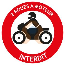 Picto interdit aux 2 roues à moteur