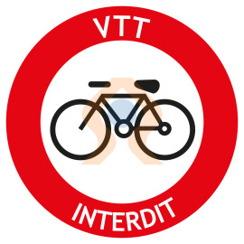 Pictogramme VTT interdit