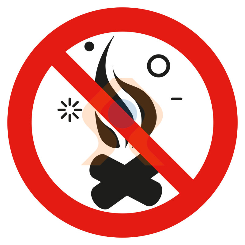 Pictogramme feux de brousse interdit