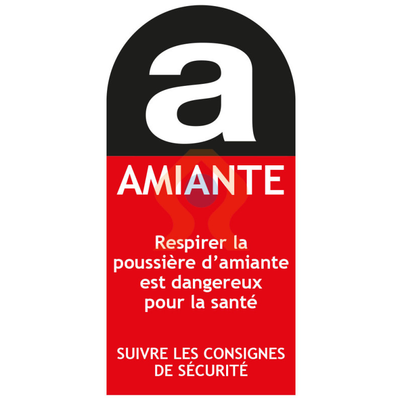 Panneau signalétique amiante suivre les consignes