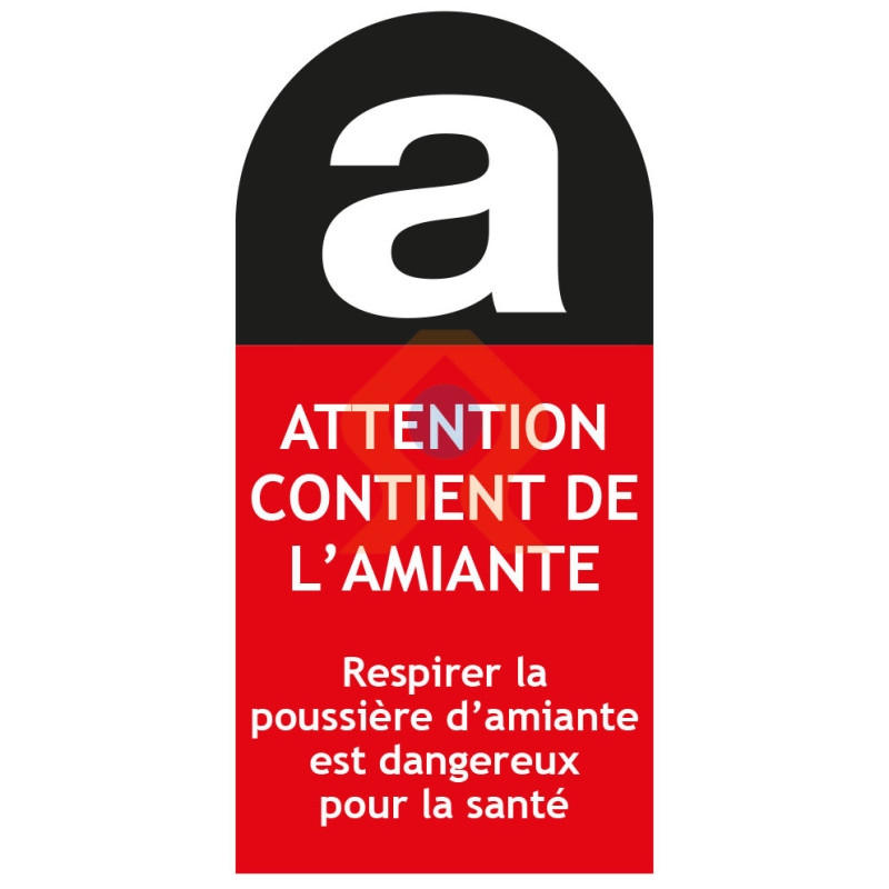 Panneau signalétique attention contient de l'amiante