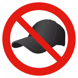 Pictogramme interdiction de porter une casquette