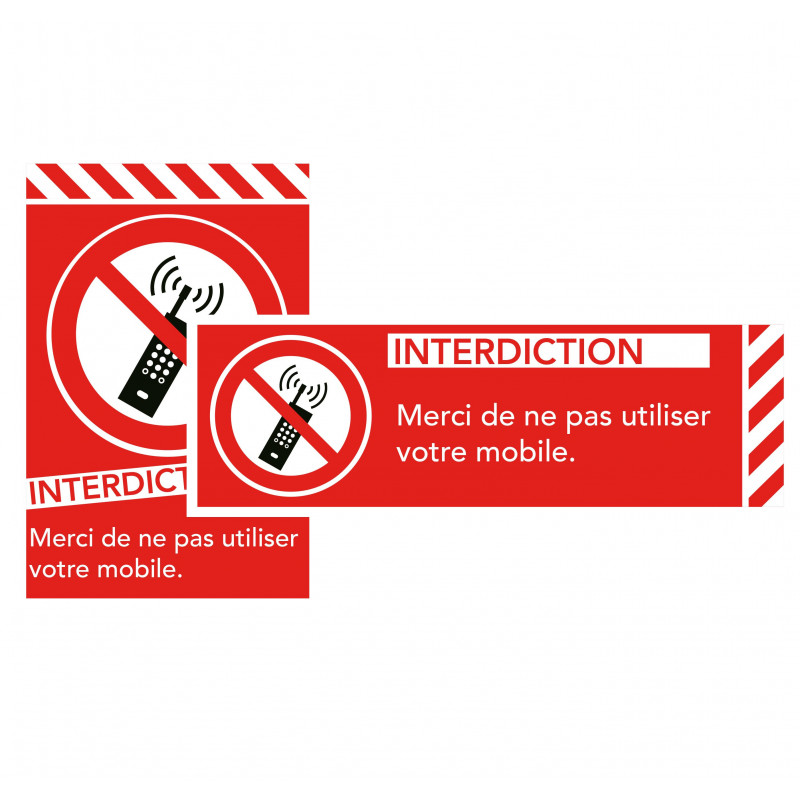 Sticker interdiction - ne pas utiliser de téléphone portable Etiquette &  Autocollant