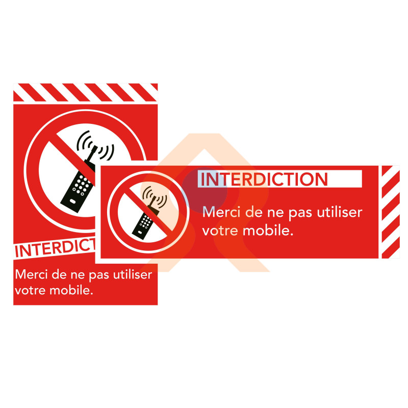 Sticker interdiction - ne pas utiliser de téléphone portable Etiquette &  Autocollant