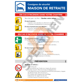 Consigne de sécurité spécial maison de retraite