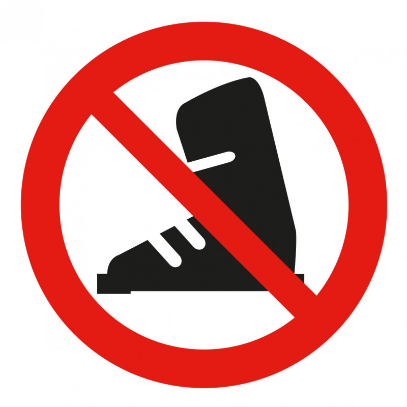 Picto interdit aux chaussures de ski