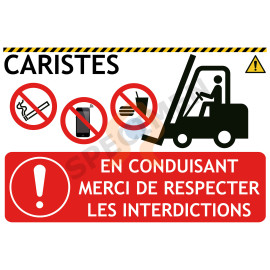 Consigne cariste respecter les interdictions