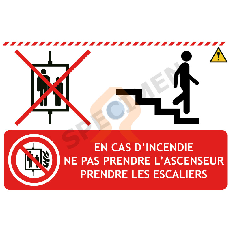 Consigne incendie pas prendre ascenseur prendre les escaliers