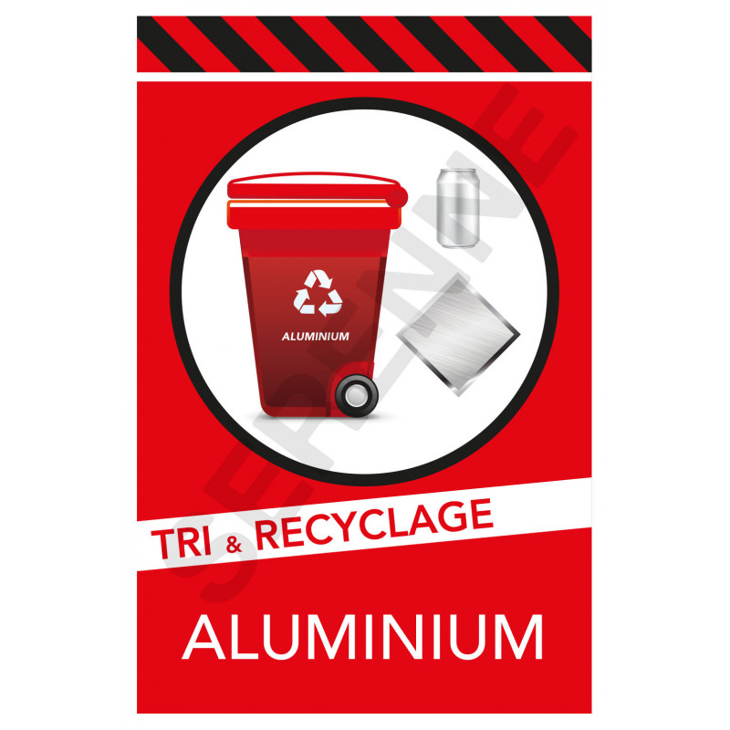 Panneau recyclage des déchets en Aluminium