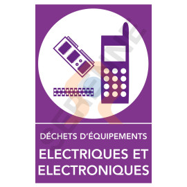 Panneau tri sélectif matériels électriques et électroniques