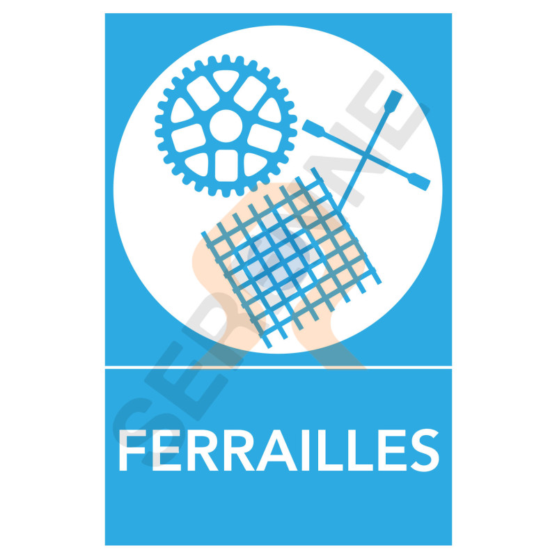 Panneau tri sélectif industriel ferraillages