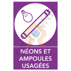 Panneau tri sélectif industriel néons et ampoules