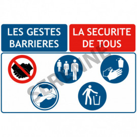 Panneaux 5 gestes barrières pour notre sécurité