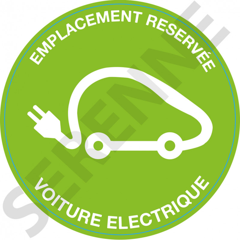Autocollant sticker voiture électrique emplacement