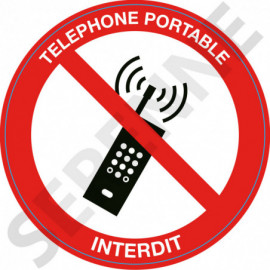 Autocollant téléphones portables autorisés - Sticker Communication