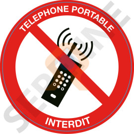 Autocollant téléphones portables autorisés - Sticker Communication