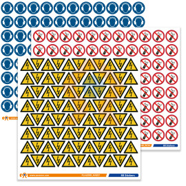 Planche de 88 stickers picto au choix prédécoupés 18 mm