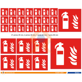 Rouleau Autocollant Mini Pictogramme Equipier Seconde Intervention