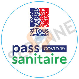 Autocollant pass sanitaire obligatoire