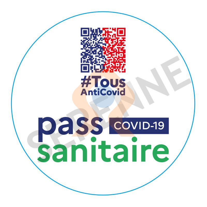 Autocollant pass sanitaire obligatoire