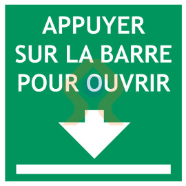 appuyer sur la barre pour ouvrir