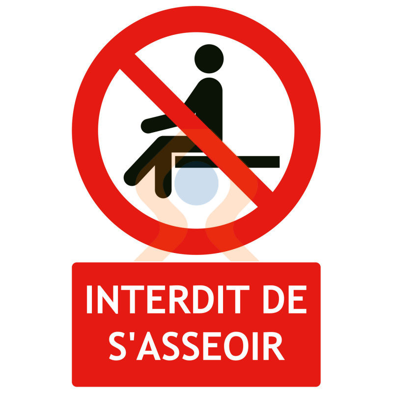 Panneau interdit d'asseoir ISO7010