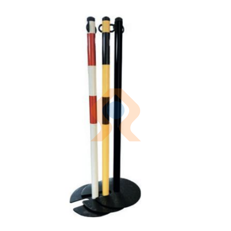 Poteau en acier avec embase lestée emboitable Poteau en acier avec embase lestée emboitable