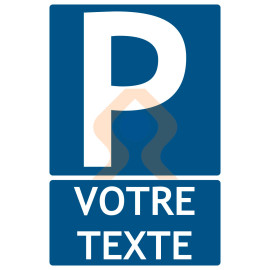 Panneau Parking personnalisable avec Nom + Logo Société