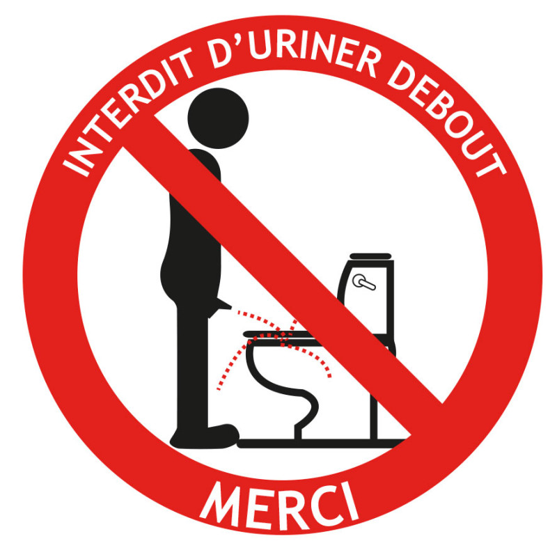Picto interdit d'uriner debout