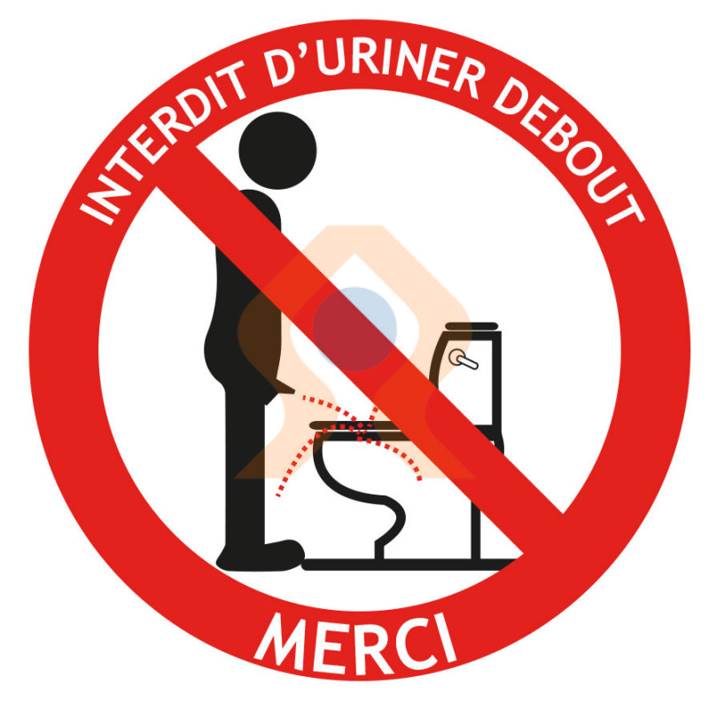 Picto interdit d'uriner debout