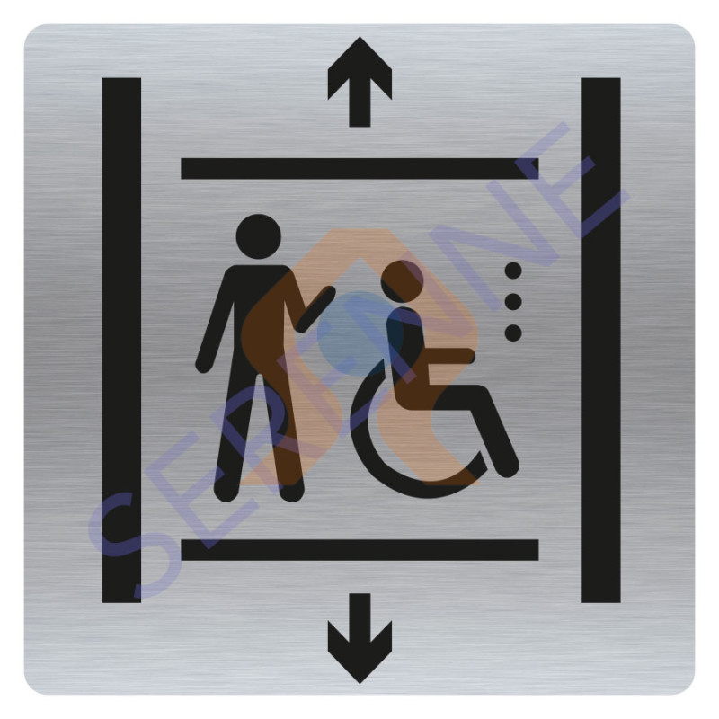 Pictogramme ascenseur accès total PMR