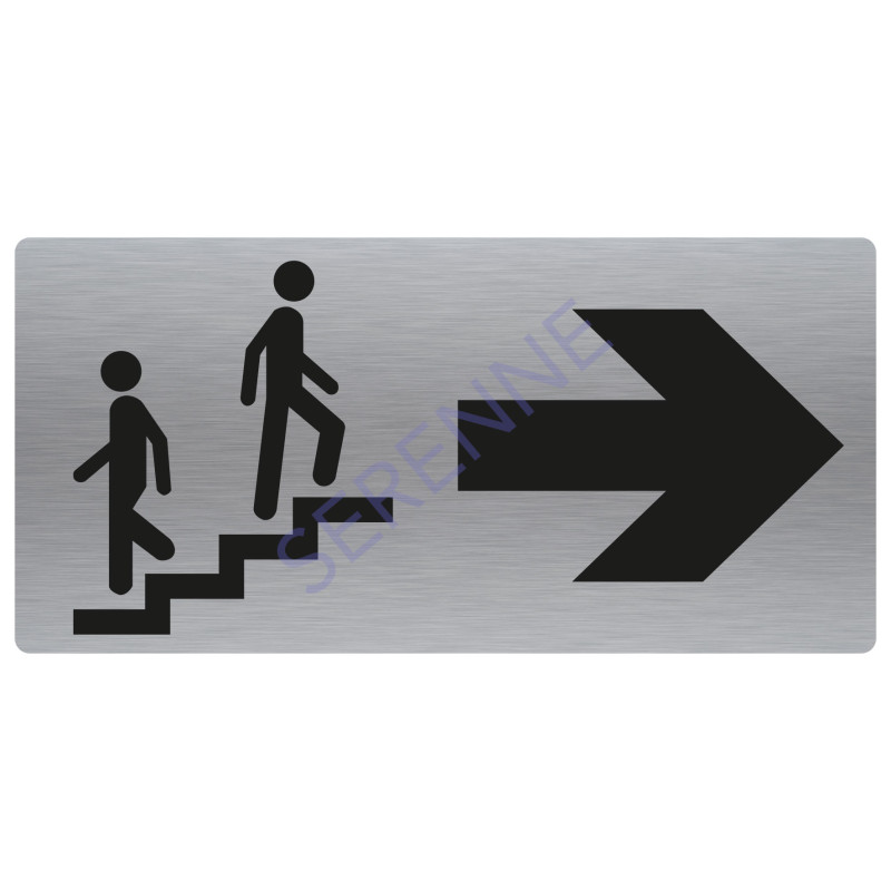 Panneau escalier avec flèche au choix