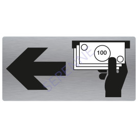 Panneau distributeur de billets GAB avec flèche au choix
