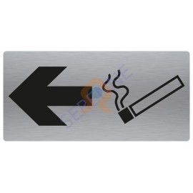 Panneau zone fumeurs avec flèche au choix