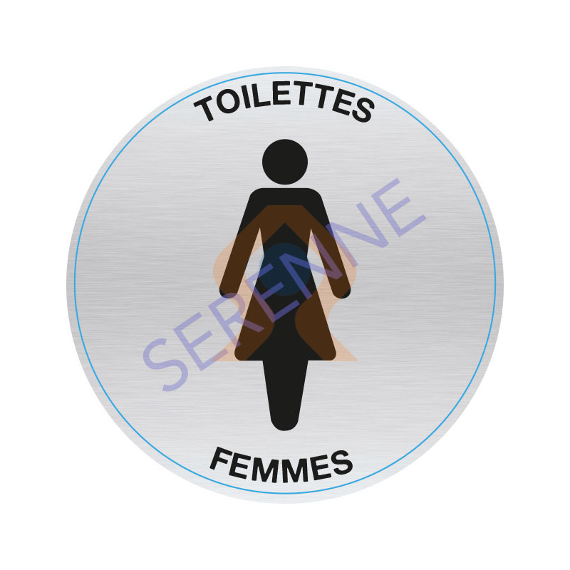 Autocollant toilettes femmes picto et texte