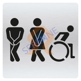 Panneau WC humoristique pour les toilettes d'un bar 