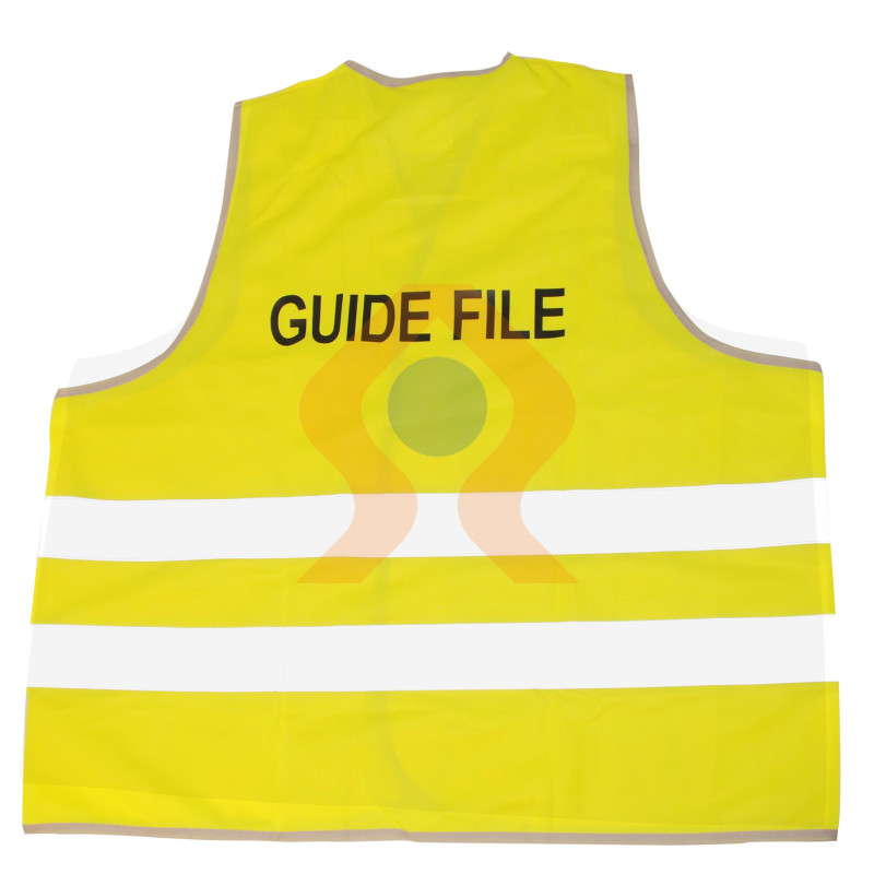 Gilet guide file pour évacuation face avant