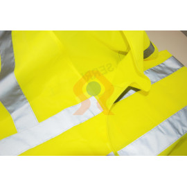 Gilet de sécurité fluo pour évacuation serre file velcro nuit