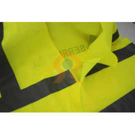 Gilet de sécurité fluo pour évacuation serre file velcro jour