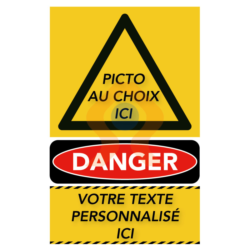 Panneau danger à compléter, gamme industrie 2027
