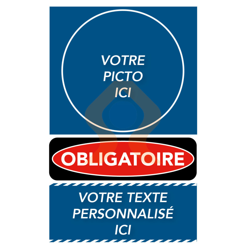 Panneau d'obligation à compléter, look industrie