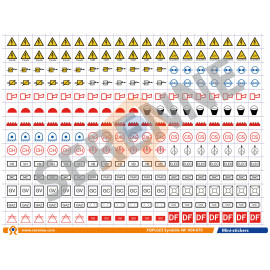 Symboles autocollants NFX 08-070 pour plan incendie