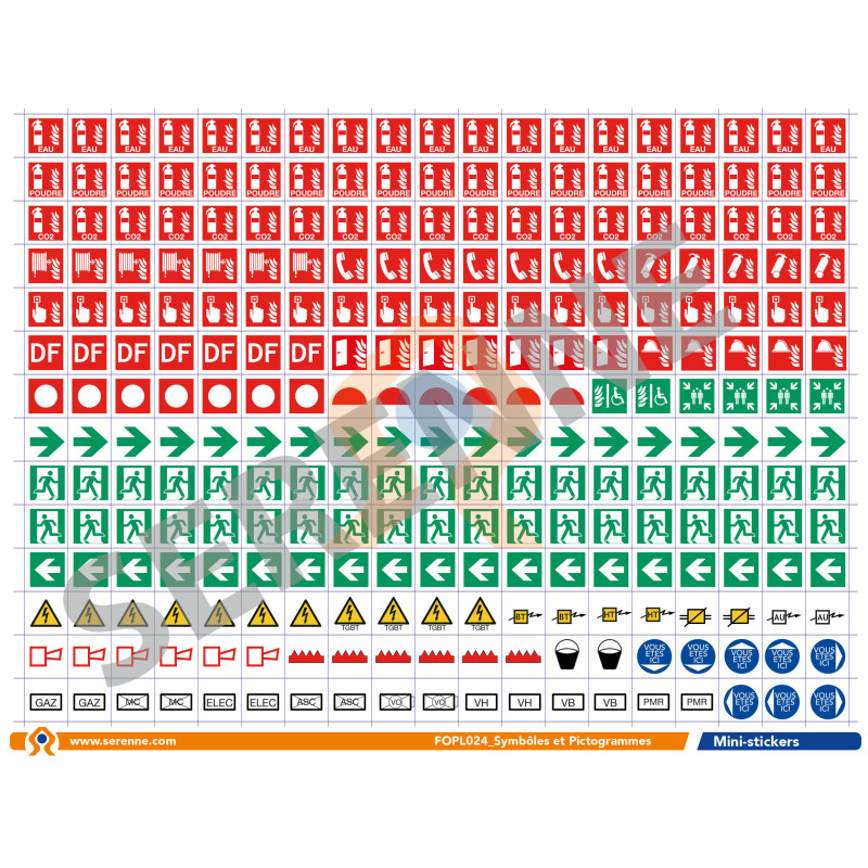 Rouleau Autocollant Mini Pictogramme Equipier Seconde Intervention