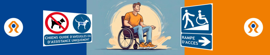 Panneau accessibilité pour tous et handicaps