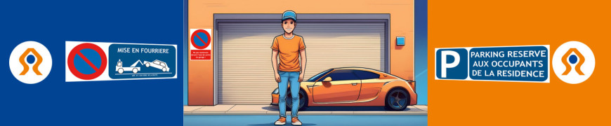 Panneaux parking stationnement et voies privées