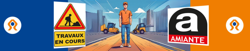 Panneau travaux chantier temporaire