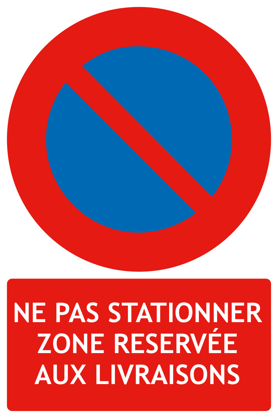 STICKERS AUTOCOLLANT DE SIGNALISATION: INTERDICTION DE STATIONNER 24h/24h  7/7