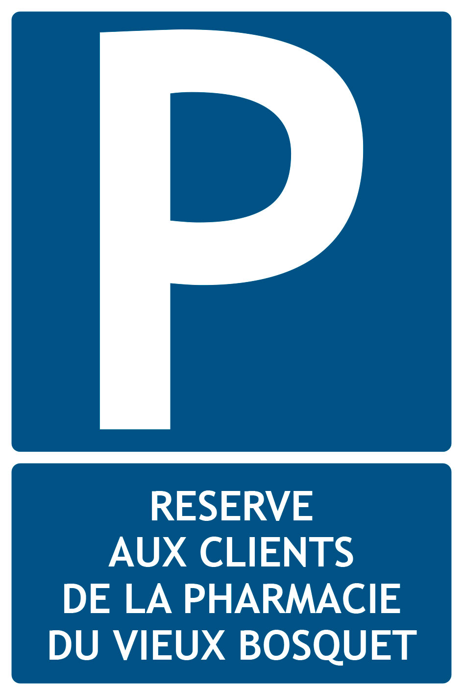 Panneau Parking Réservé Personnalisable. Parking Privé. Disponible